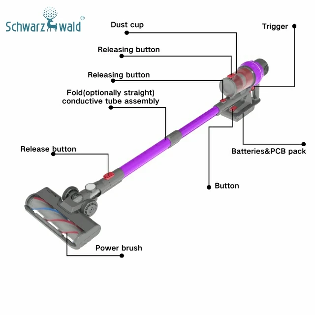 Wireless telescopic high suction Factory portable other handheld Vacuum Cleaner