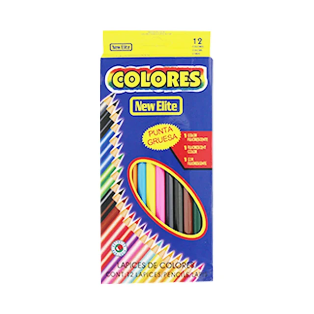 Customized 12 color of pencil set for school art class familty children to