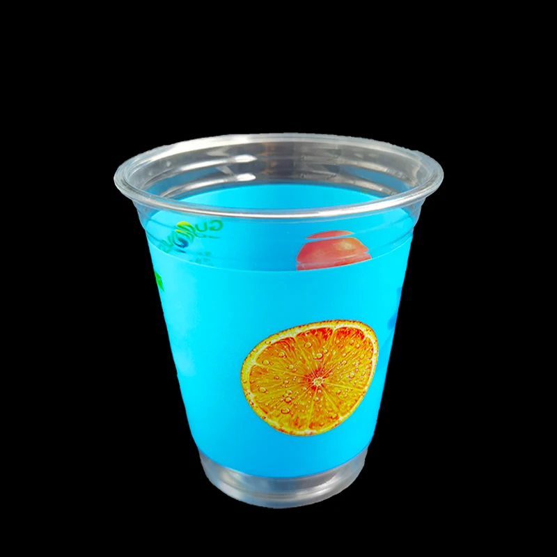 Disposable Custom Printed Blister PLA Plastic Biodegradable Drinking Cup