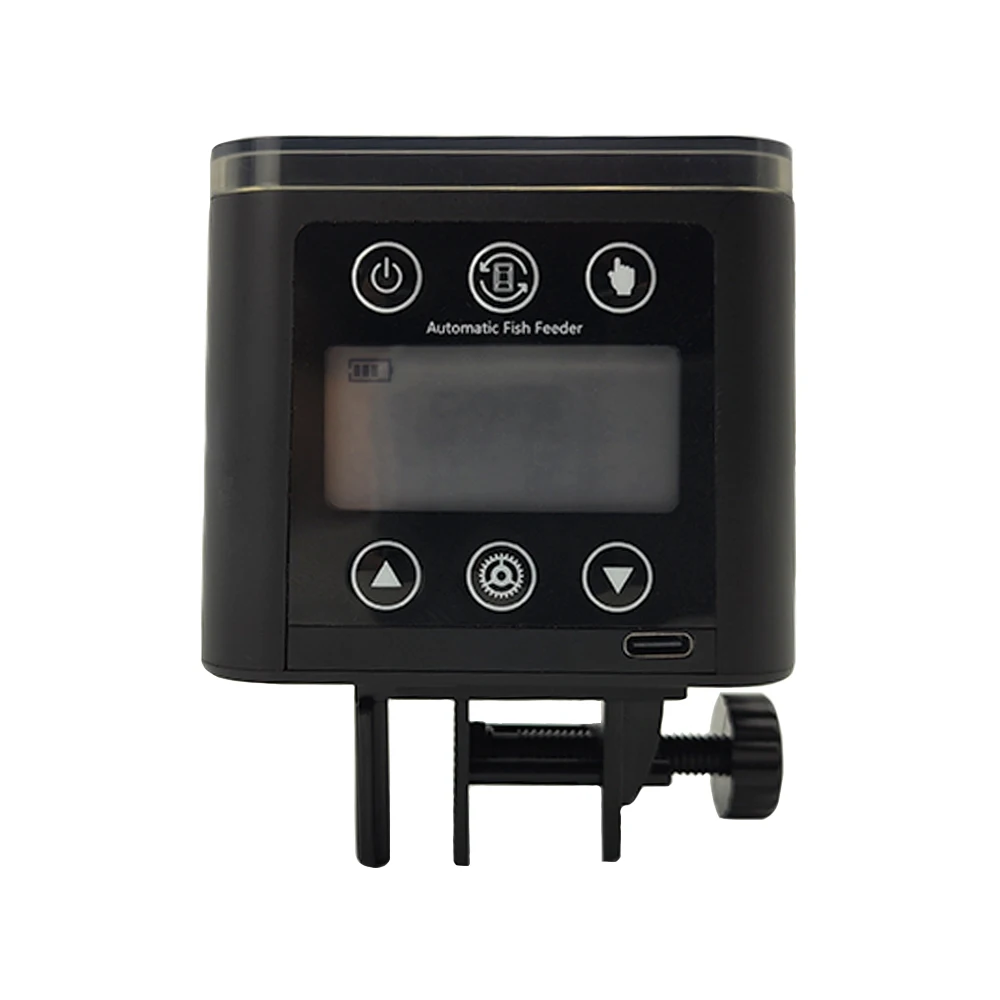 New Design Square Timer Lithium Battery Automatic Fish Feeder for Fish Tank