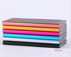 Factory Wholesale Slim cell phone Solar Power Bank 10000mah Power Banks Portable Charger LED External Battery PowerBank
