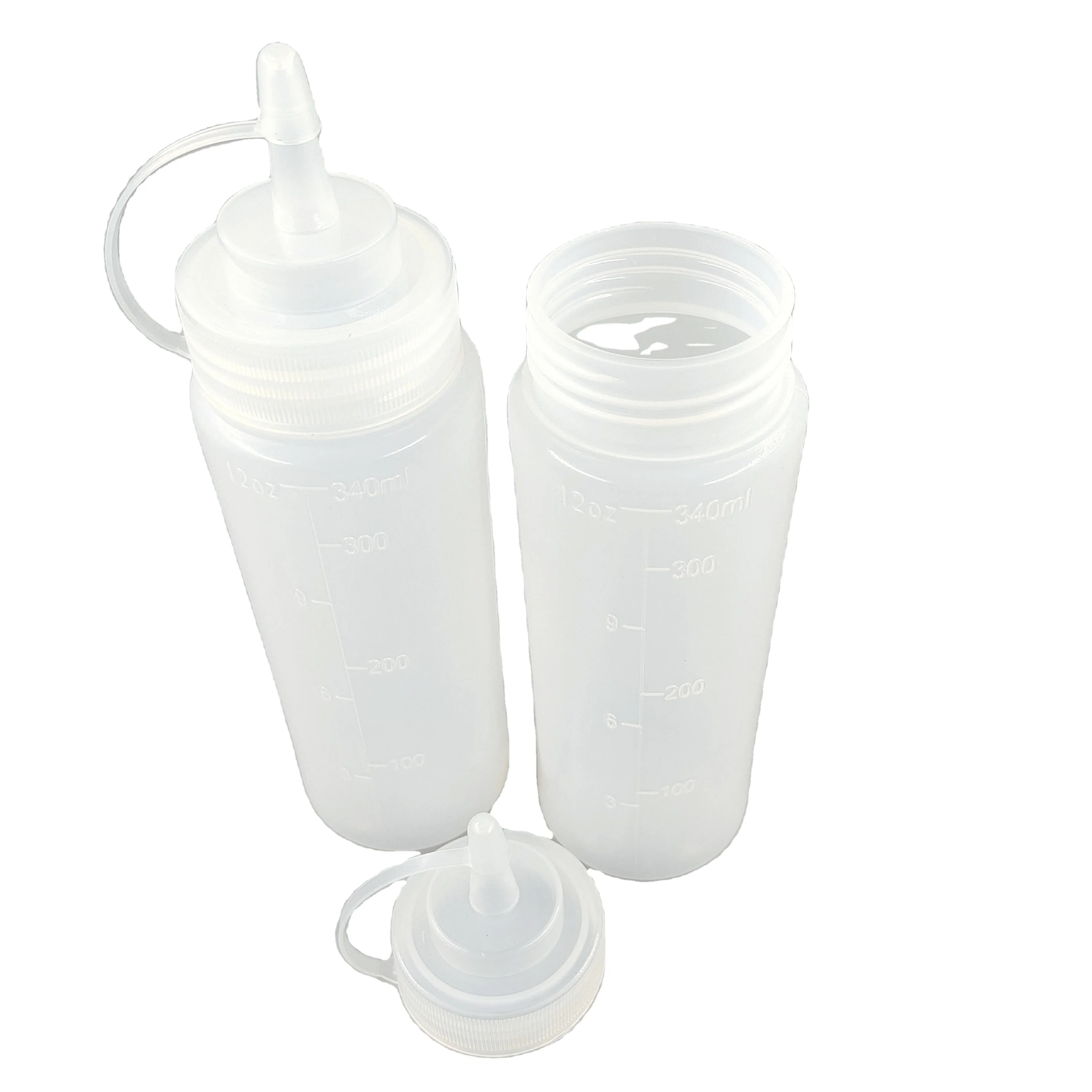 Squeeze bottle for kitchen cosmetic packaging any color customization plastic bottle 12oz