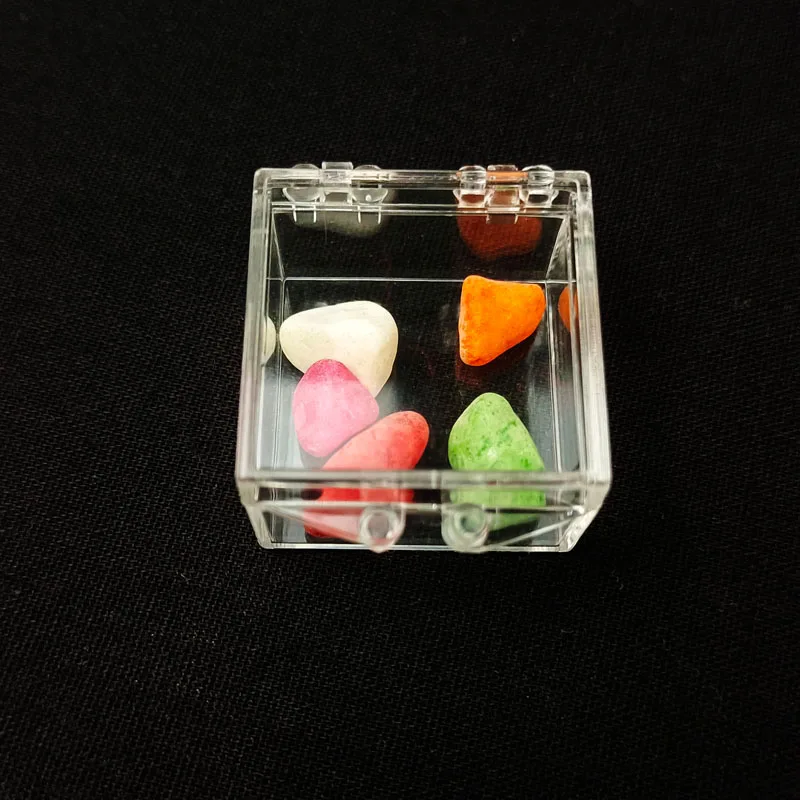Transparent Plastic Mini Box Square Collection Display Small Beads Crafts Rings Earrings Storage Box Case For Packing
