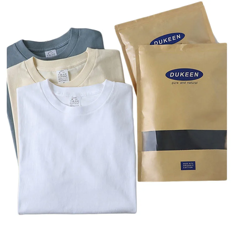 Mens factory price no minimum t-shirt high density 230g heavy weight cotton crew neck rib collar short sleeves plain t shirt