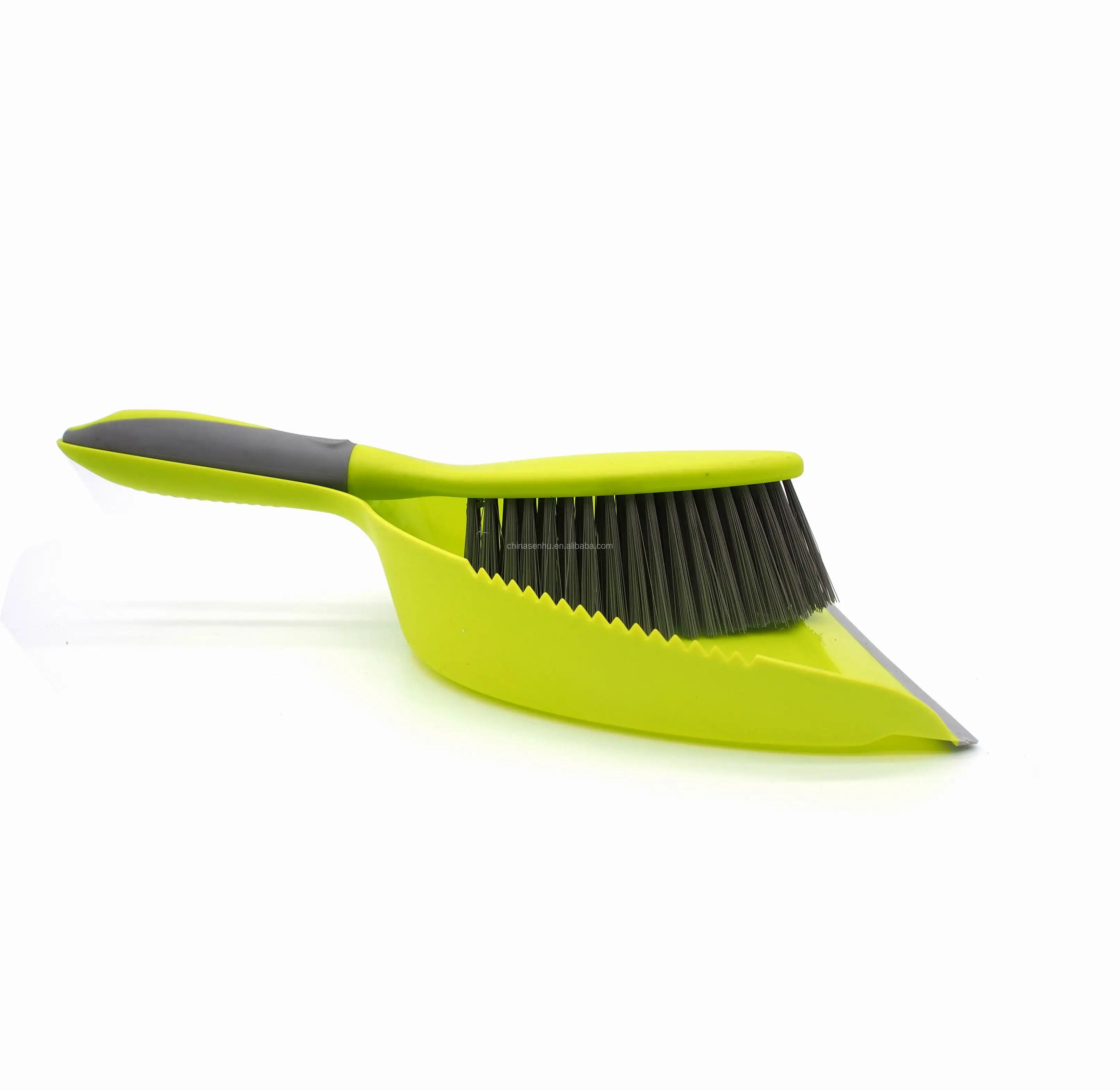 Housewares wood bamboo dustpan and brush set,soft small dustpan and brush with short handle,mini silicone brush and dustpan set