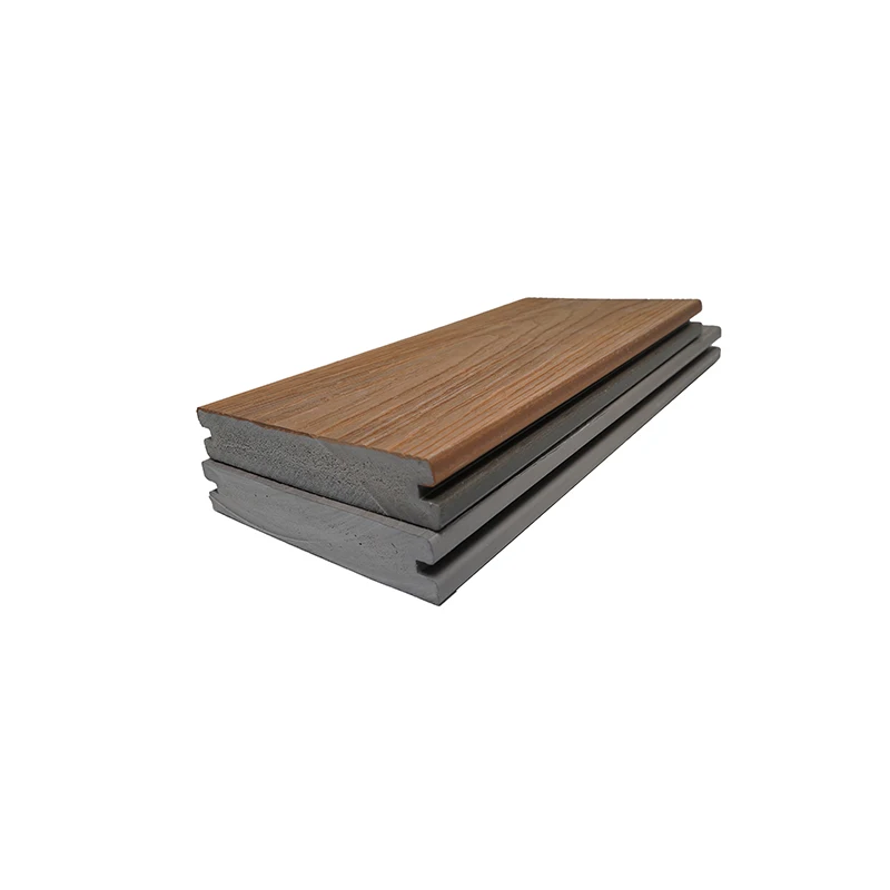 Latest Luxury  Asa Capped  Waterproof  Solid Grooved PVC Decking Composite Flooring For Outdoor Balcony Garden
