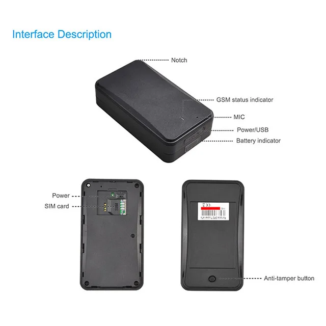 AT4 concox  jimi waterproof micro USB charging 10000mAH wireless car asset magnetic gps tracker