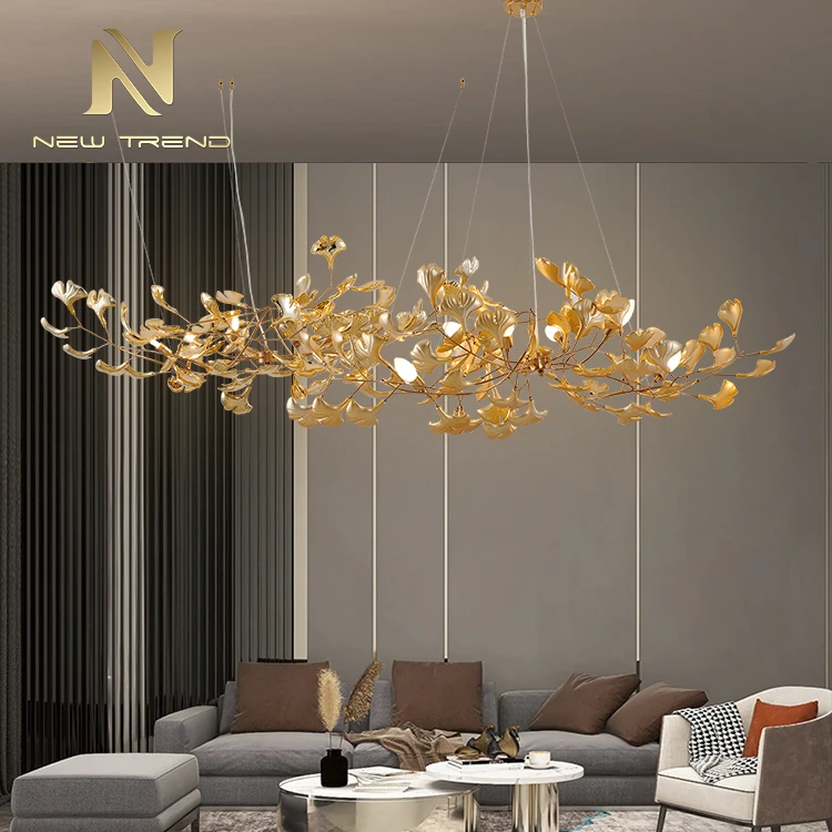 Custom Project Indoor Decoration Villa Hotel Lobby Chandelier Modern LED Pendant Light