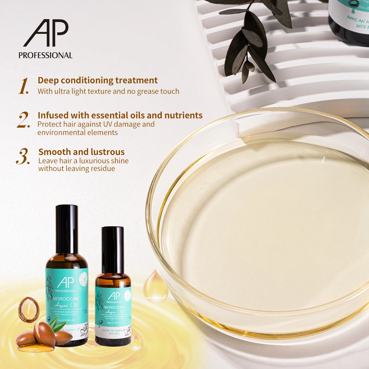 Private Label Smoothing Gloss Hair Softening Shine Best Naturally Argan Oil Infused Hair Care Essential Serum