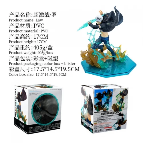 Factory Wholesale 1 Piece 17cm Law Cartoon Anime Statue PVC Action Figure Model Doll Collection Birthday Gift  For Kids