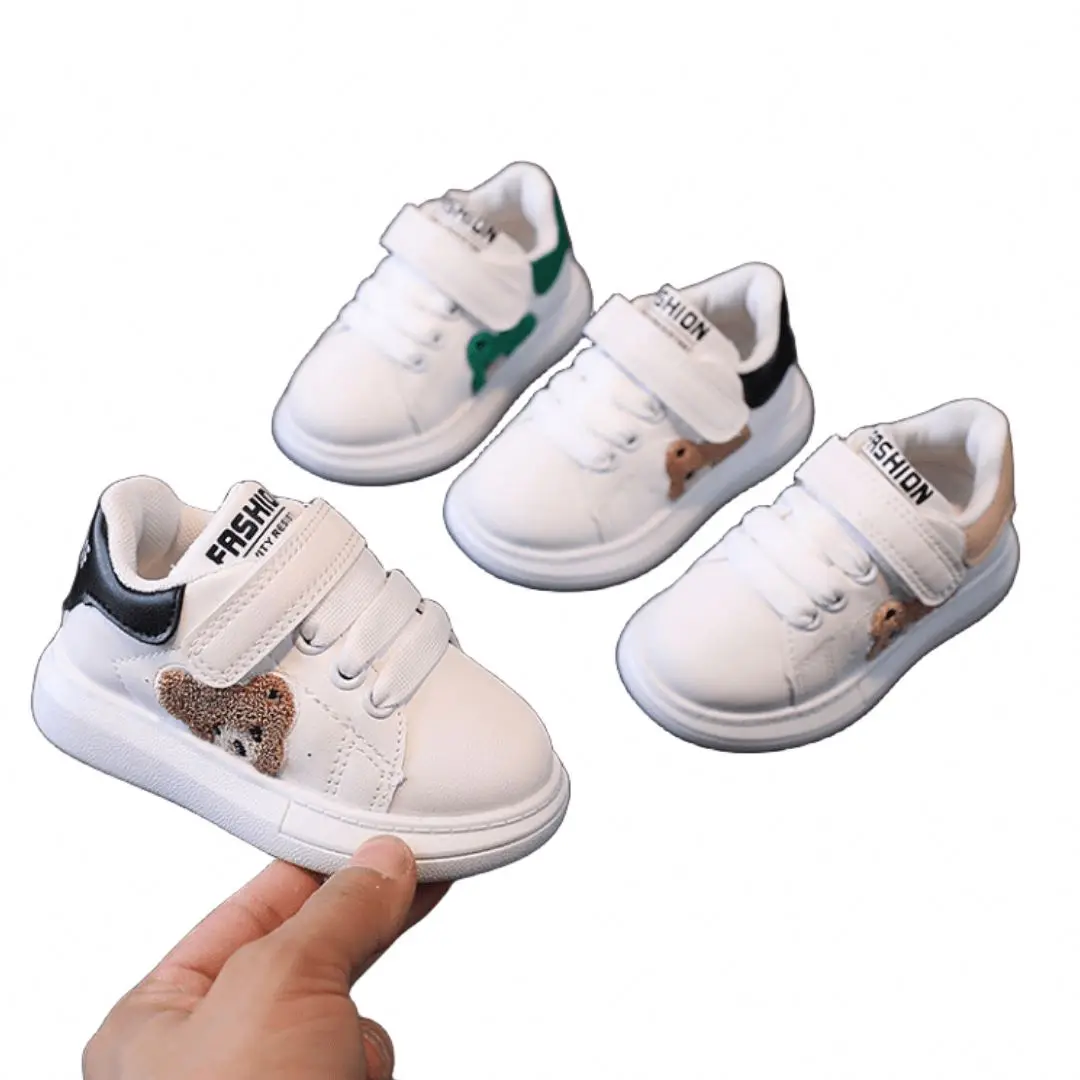 Children's Skate Spring New Korean Version Boys Mesh Slip-on Casual Girls Fashion Baby Shoes Cotton Fabric Rubber Solid PU