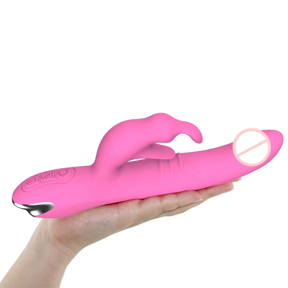 High Quality Dual Motors Rotating G Spot Rabbit Dildo Vibrators Vagina Massager Thrusting Huge Dildo Sex Toy For Women