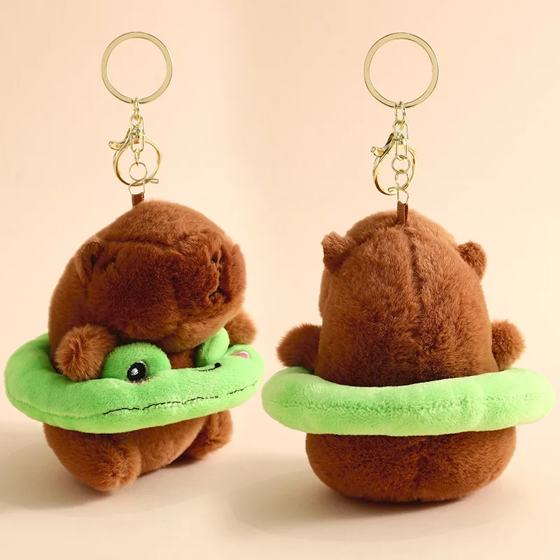 Xun Xin Kawaii Plush Capybara Keychain Cute Bag Pendant Hanging Ornaments Stuffed Animals Doll Toy Birthday Gifts Car Key Ring