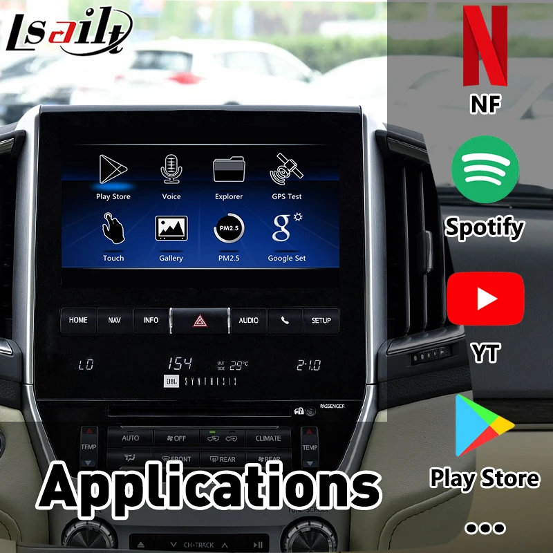 PX6 Android Video Interface for Land Cruiser LC200 Toyota 2014-18 GPS Navigation with CP & AA by Lsailt