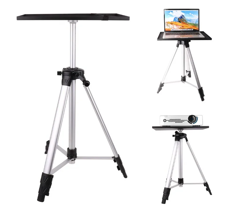 
Projector Stand Adjustable Laptop Tripod Stand with Tray Holder 21-54 Inch Multifunction Computer Stand Mount Comes with Storage 
