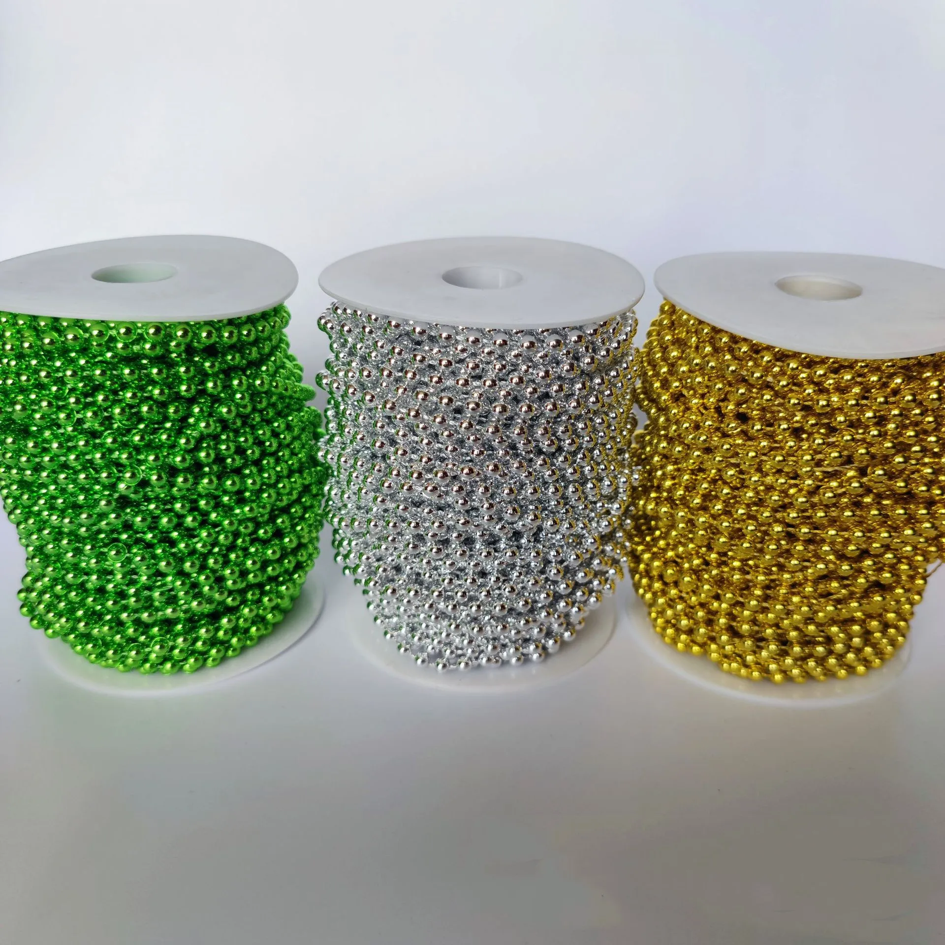 Factory Direct Sell Christmas Decoration Bead Chain Plastic Electroplating Connection