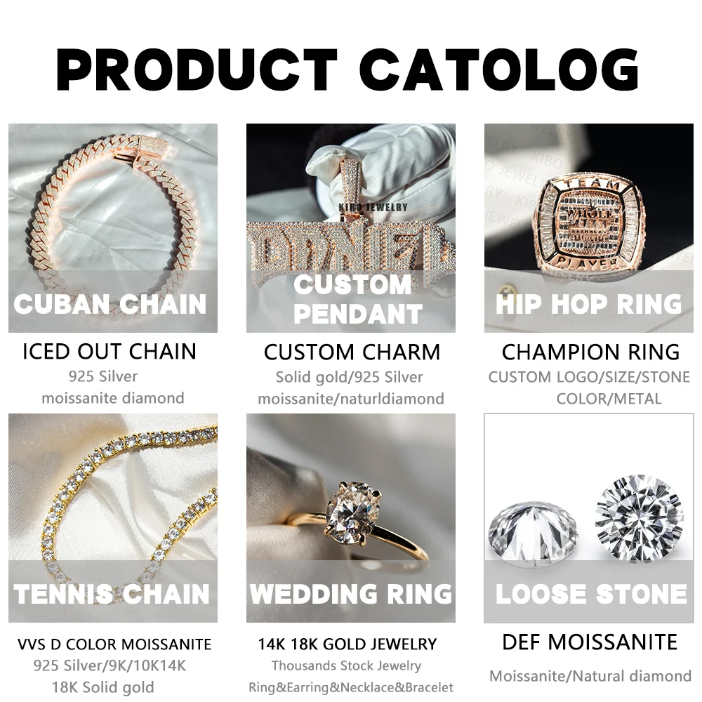 New Design Fashion Jewelry Pendants Charms Custom Moissanite Pendant 925 Silver Iced Out Moissanite Diamond Pendant For Men