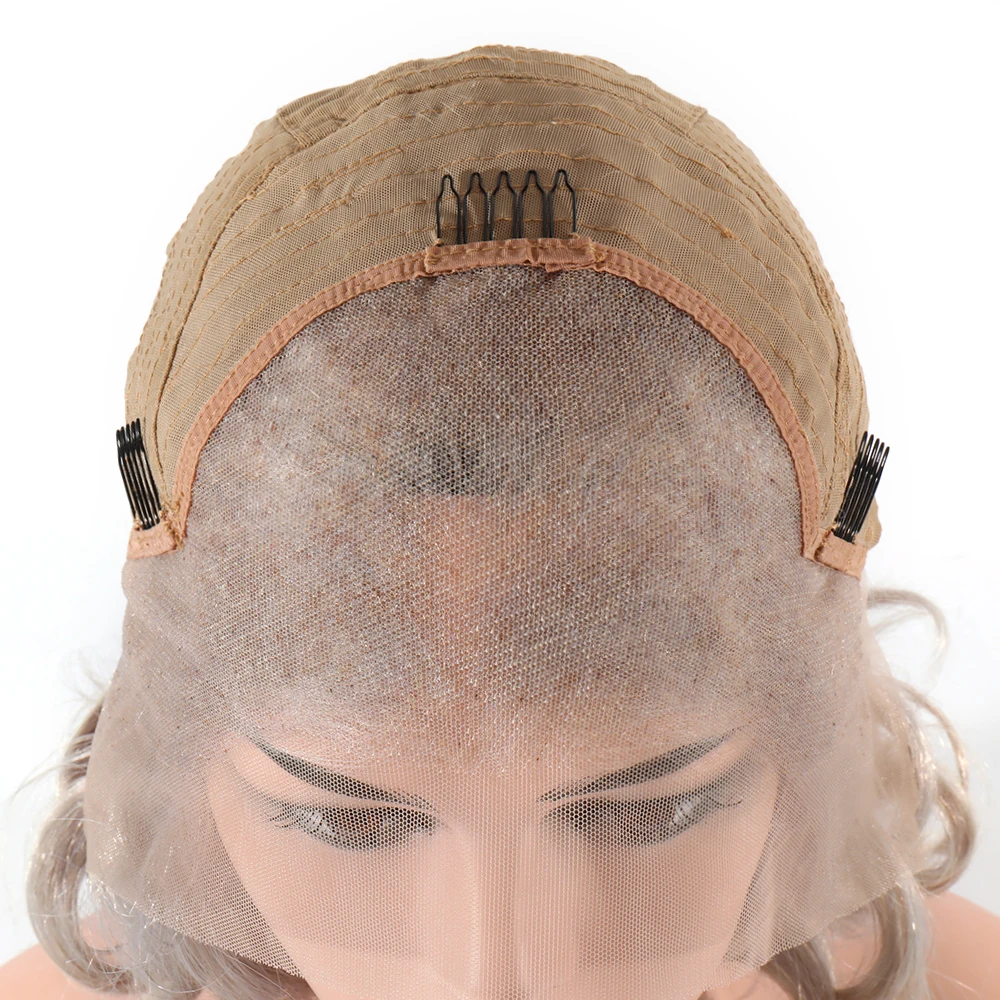 Bliss 13x4 Transparent Lace Frontal Bob Wigs Silver Grey Body Wave 100% Handmade Virgin Brazilian Bobo Star Lace Front Human Wig