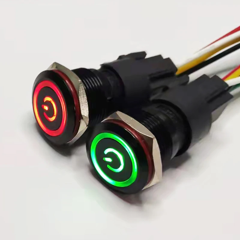 WD19A 19mm 7pin 5pin Car horn Doorbell button switch