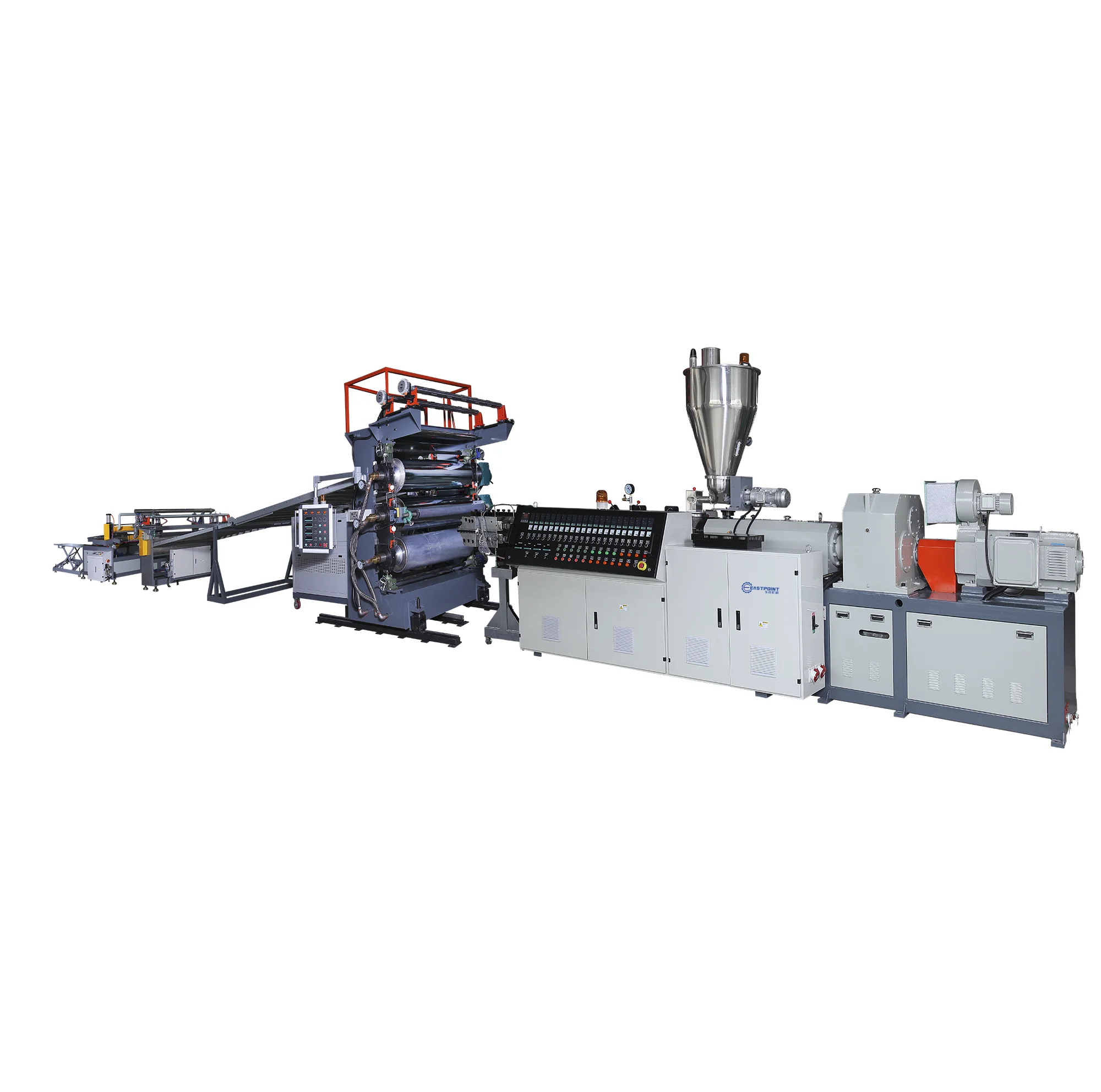 
PVC foam polyester fiber imitation marble sheet extrusion making machine 