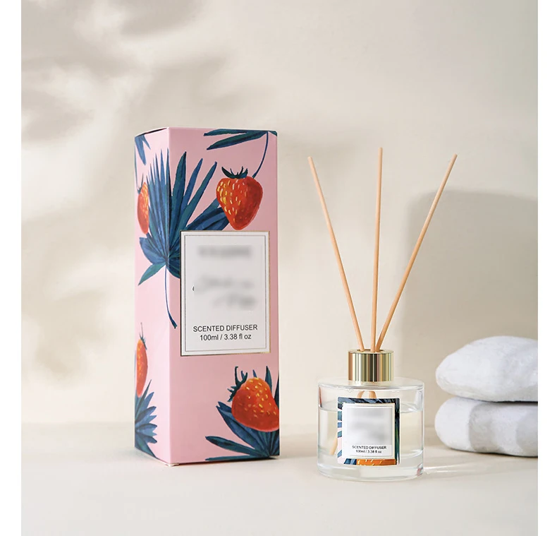 Fruity Fraise noix de coco peche fragrance essential oil  reed diffuser aroma gift set