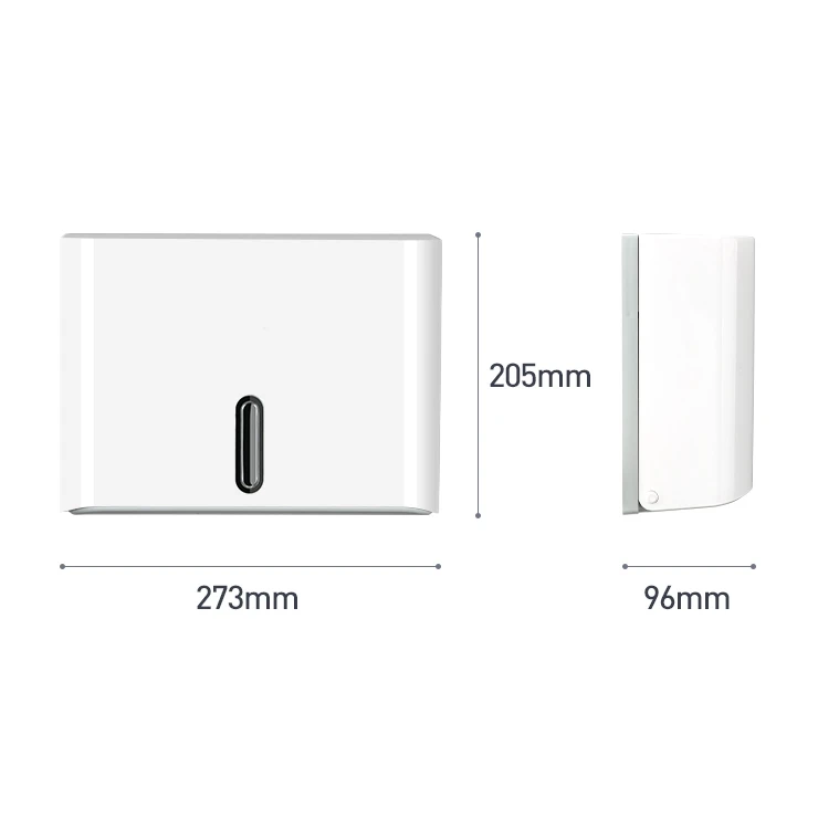 No punching square Refillable Paper Towel Dispenser Wall mounted ABS Jumbo Roll ABS kitchen tissue dispenser