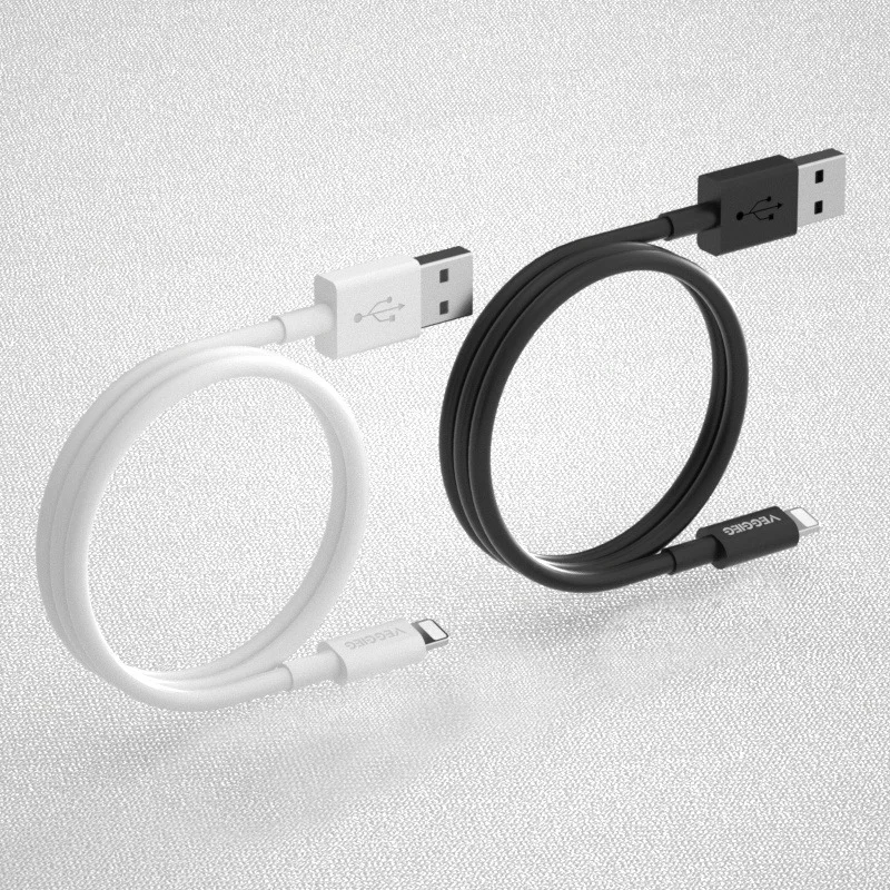 Ready to Ship Cheap USB Mobile Data Cable for Iphone Data Cables Fast Charging Logo Customize Black White 12 Months 1m/2m/oem Ce