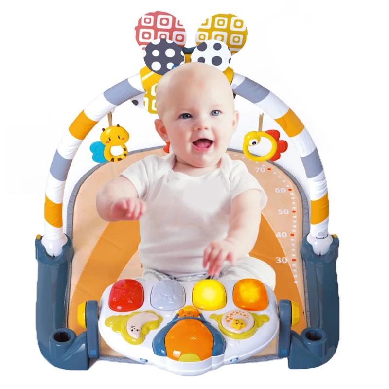 Kids rotary windmill musical carpet soft baby activity gym toy kick n play piano play mat