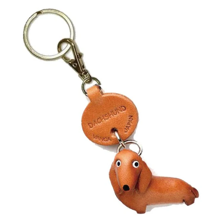 Сделанный на заказ Японский новый милый кожаный брелок ручной работы с собакой 100%