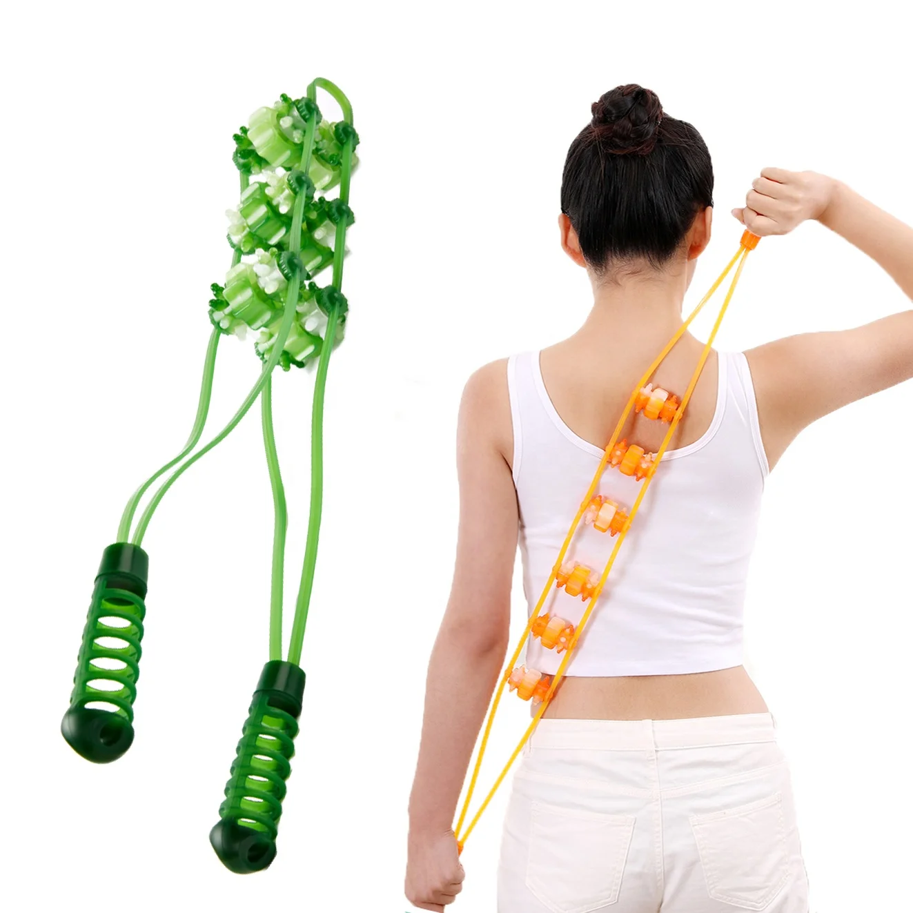 Wheel Handheld Massager Back Manual Roller Massager Strip Dredge The Meridians Pull Neck Shoulder Back Massager