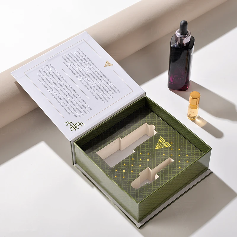 Lionwrapack Customizable Logo Perfume Box Free Samples Sustainable Design Magnetic Closure Inner Tray and Eco-Friendly Material