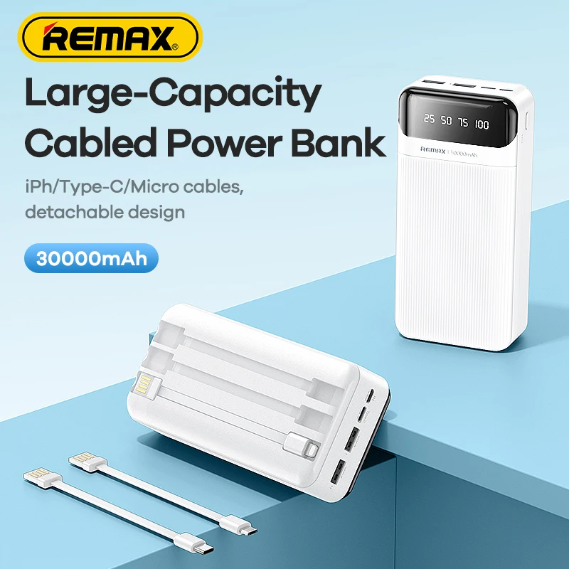 REMAX Ultra Slim Power Bank 30000mah Power Bank Module Mobile Phone External Battery Portable Charger Powerbank