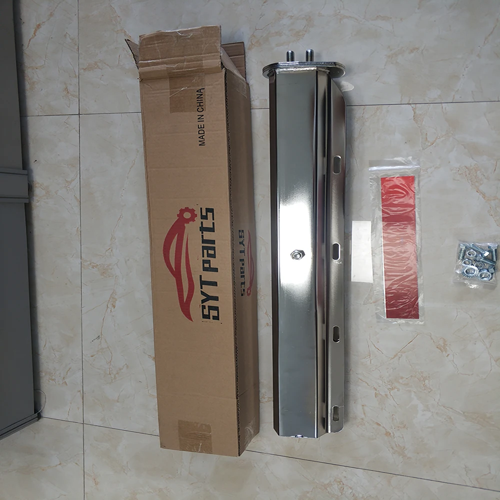 Straight steel & stainless mud flap hanger for American Truck