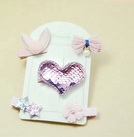 10pcs/lot Baby Girls Hair Accessories Set Gift Hairpins Crown Bowknot Children Hair Clips Q-2228