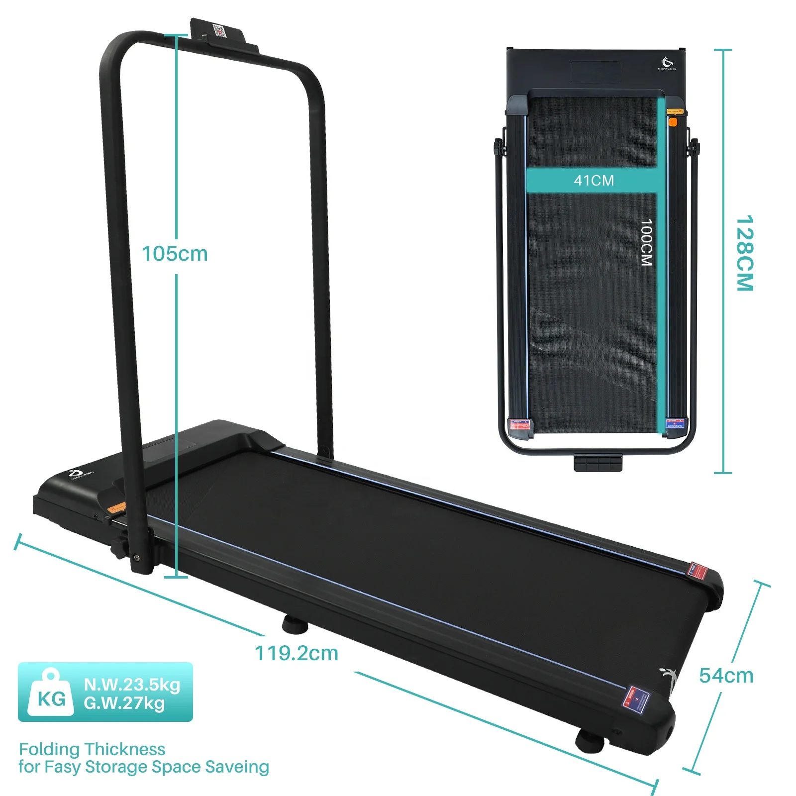 Подушка для ходьбы со светодиодным дисплеем ультра новый дизайн под стол TreadmillSlim умная складная прогулочная машина с ручкой