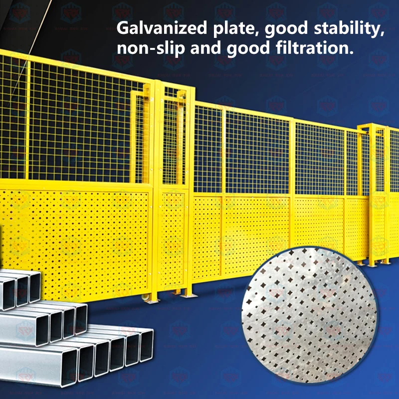 Perforated PVC Coated Fence Workshop Isolation Net Workshop Iron Fence Netting