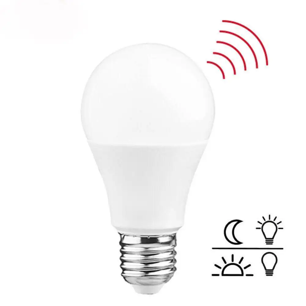 Energy Saving 8000K 7W Microwave Motion Sensor LED Light E27 Sensor Radar LED Light Bulb