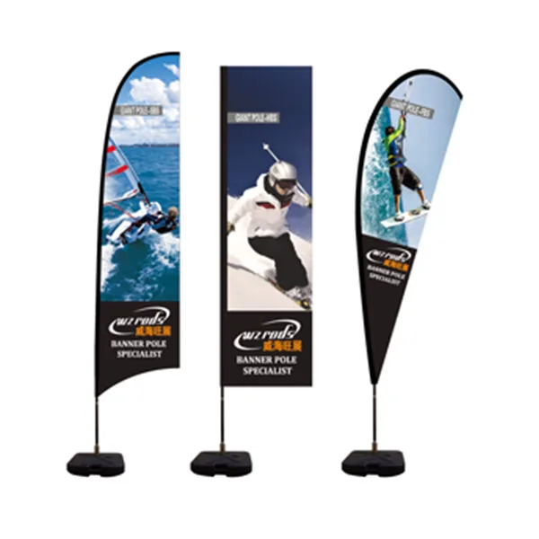 Weihai wzудочки, высококачественный поставщик углеродных композитных материалов, летающий флаг 7,3 м GT перьевой баннер для наружной рекламы
