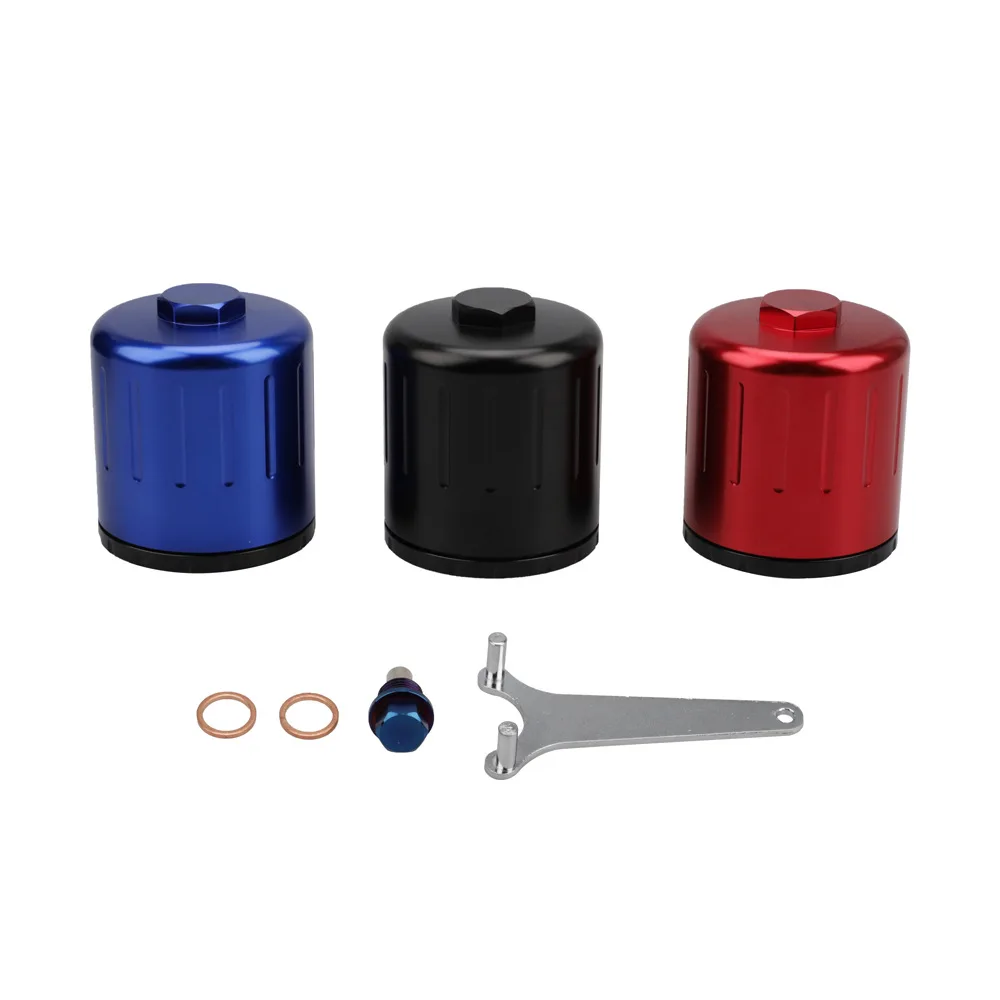 Engine Car Oil Filter With Titanium Alloy Magnetic Oil Release Plug Metal Mesh Filter Belt Auto Modification For Honda Audi