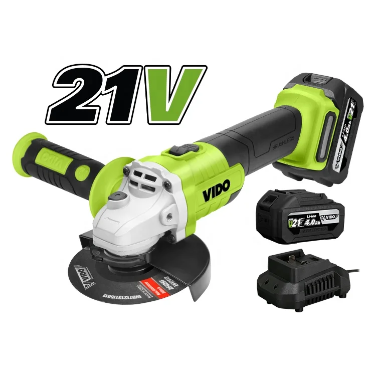 VIDO 21V 7500rpm Domestic 230 180 cutting disc mental cordless mini angle grinder power tools