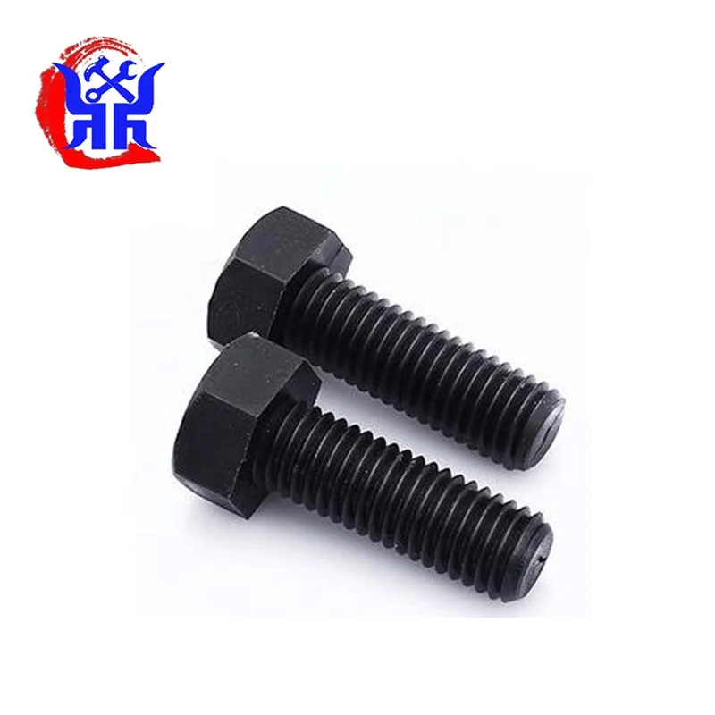 M10x45mm Hex Head Screw Bolts Fastener Grade 8.8 Carbon Steel Black Hexagon Head Bolt Screw