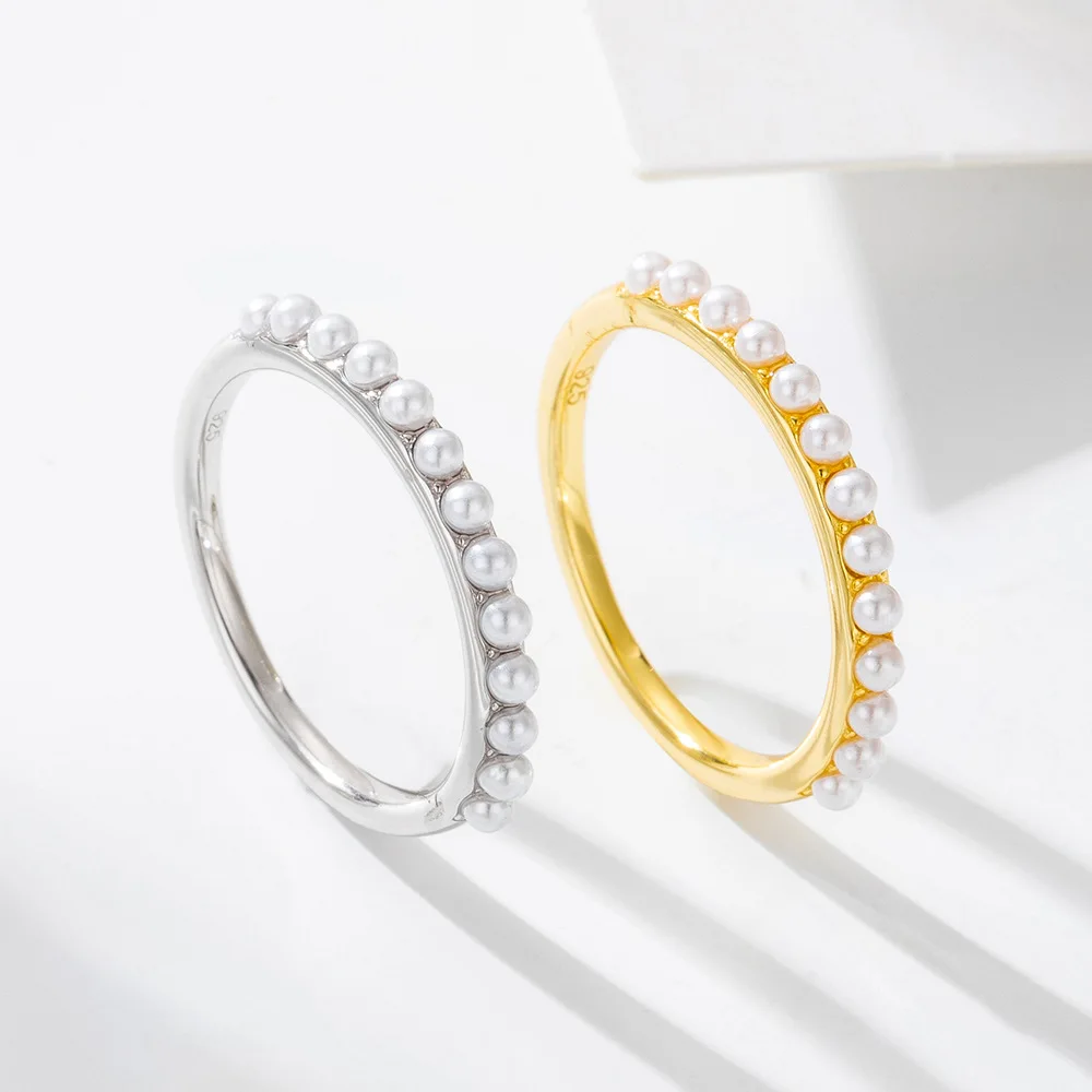 Fashion Jewelry Custom Design Sterling Silver Star 925 Gold Filled Light Mood Ladies Pearl Ring