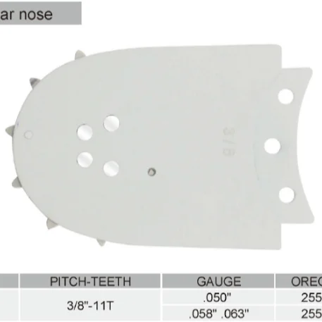 Chain saw steel guide bar nose for replacement bars