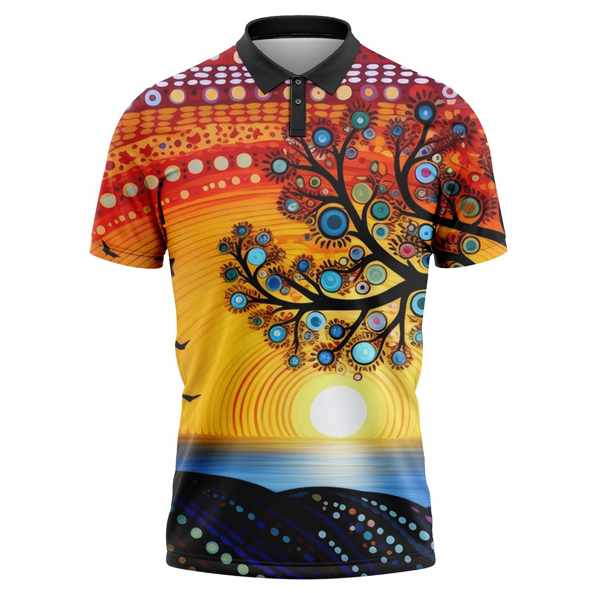 Custom Logo Sublimation Sportswear Sports Clothing for men Australian Aboriginals Sublimated Darts Shirt Polo Shirts