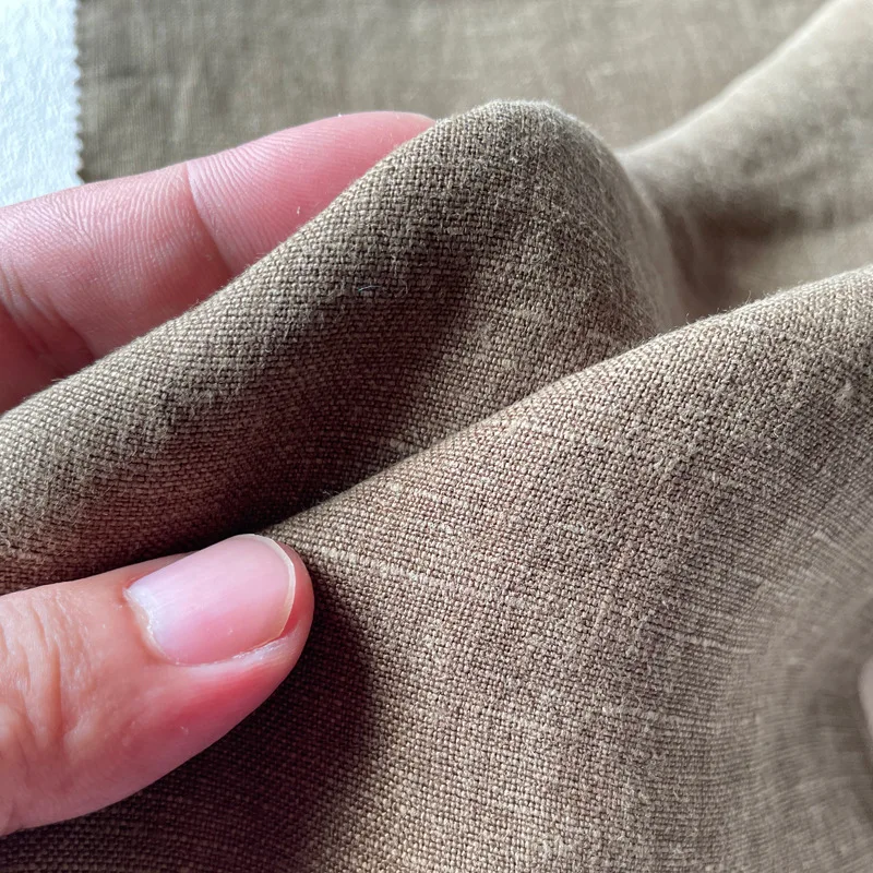 260g heavy pure hemp fabric pants skirt shirt solid color 9 hemp fabric