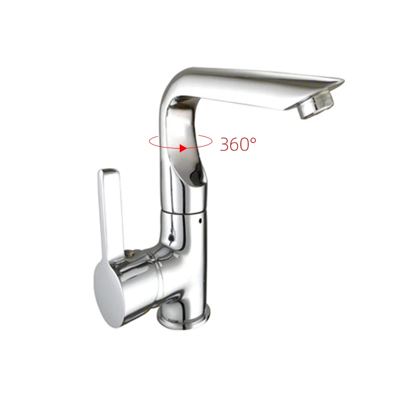 High Quality Brass Rotation Rotatable Hot Cold Water Mixer Kitchen Sink Faucet with Ceramic Valve