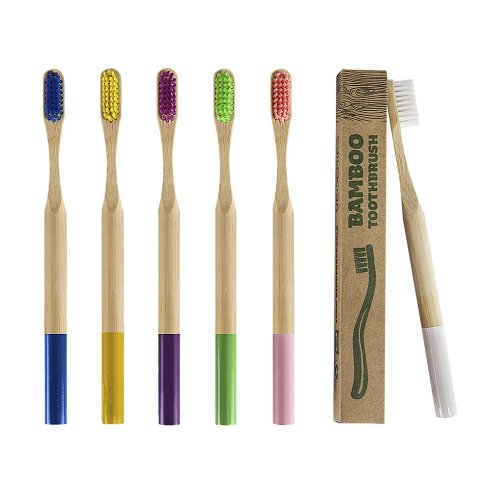 Eco Friendly Wholesale Charcoal Bamboo Toothbrush With Custom Logo And Packing