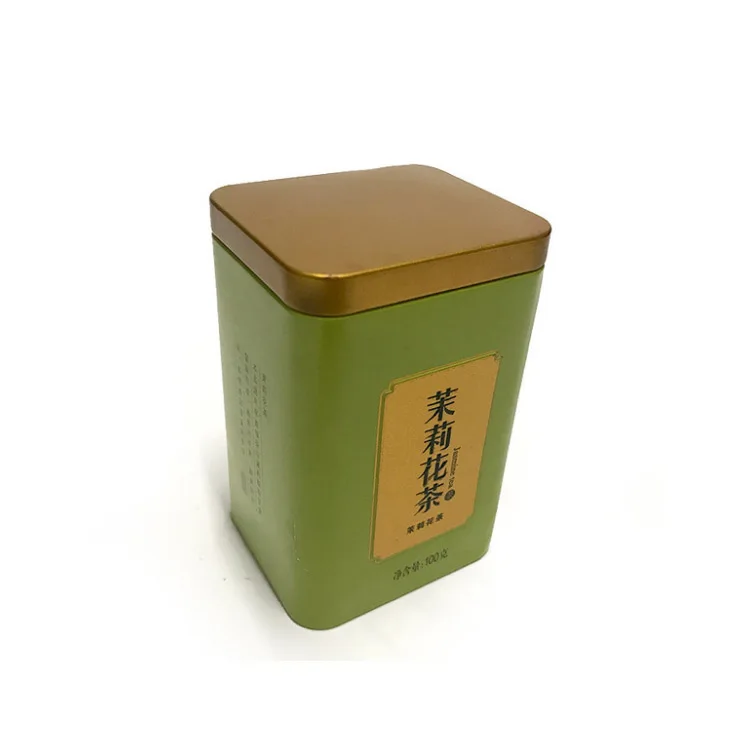 Custom  Recgangle  Food Grade Metal Box Tea Tin Box Metal Tin Box