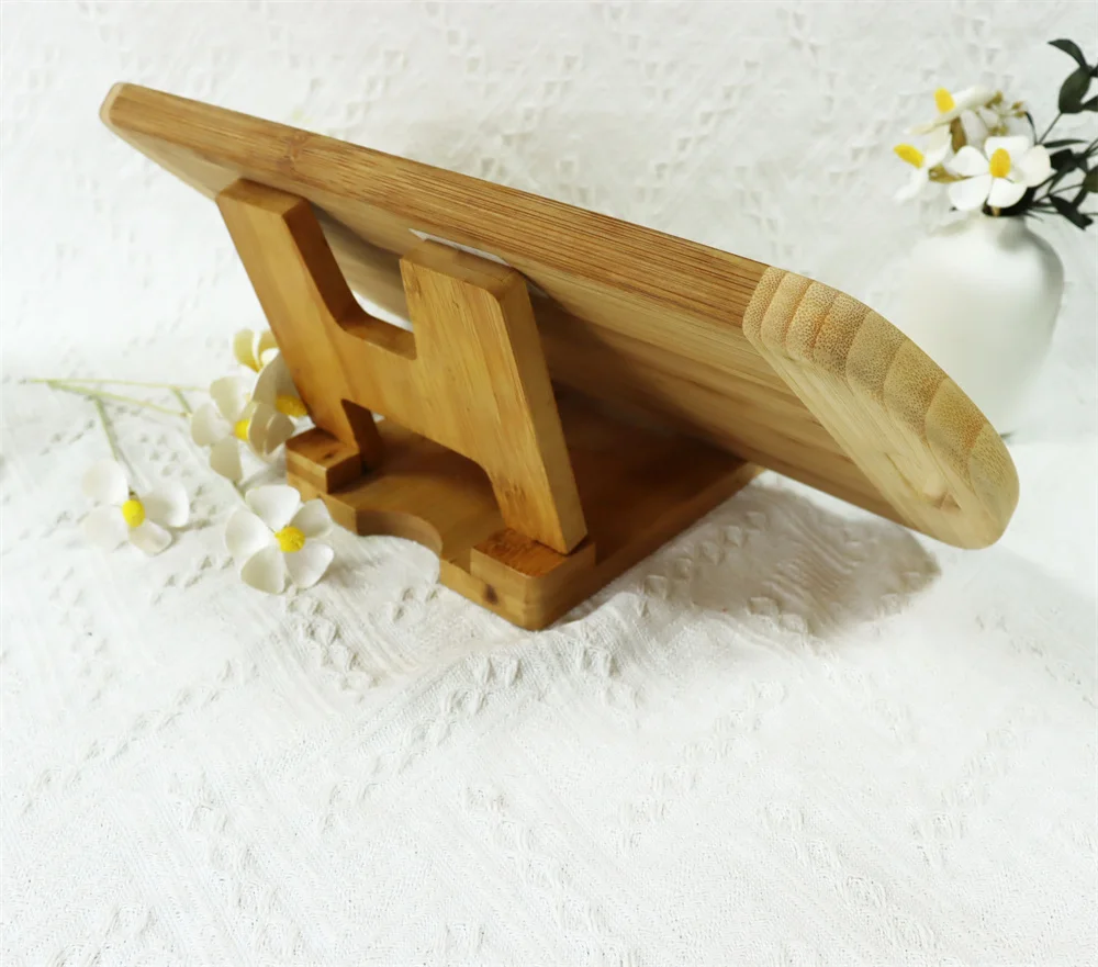 Multifunction accessories Foldable Design Kitchen Utensil Soup Spoon Rest Folding Bamboo Pan Pot lids cover rack stand Holder