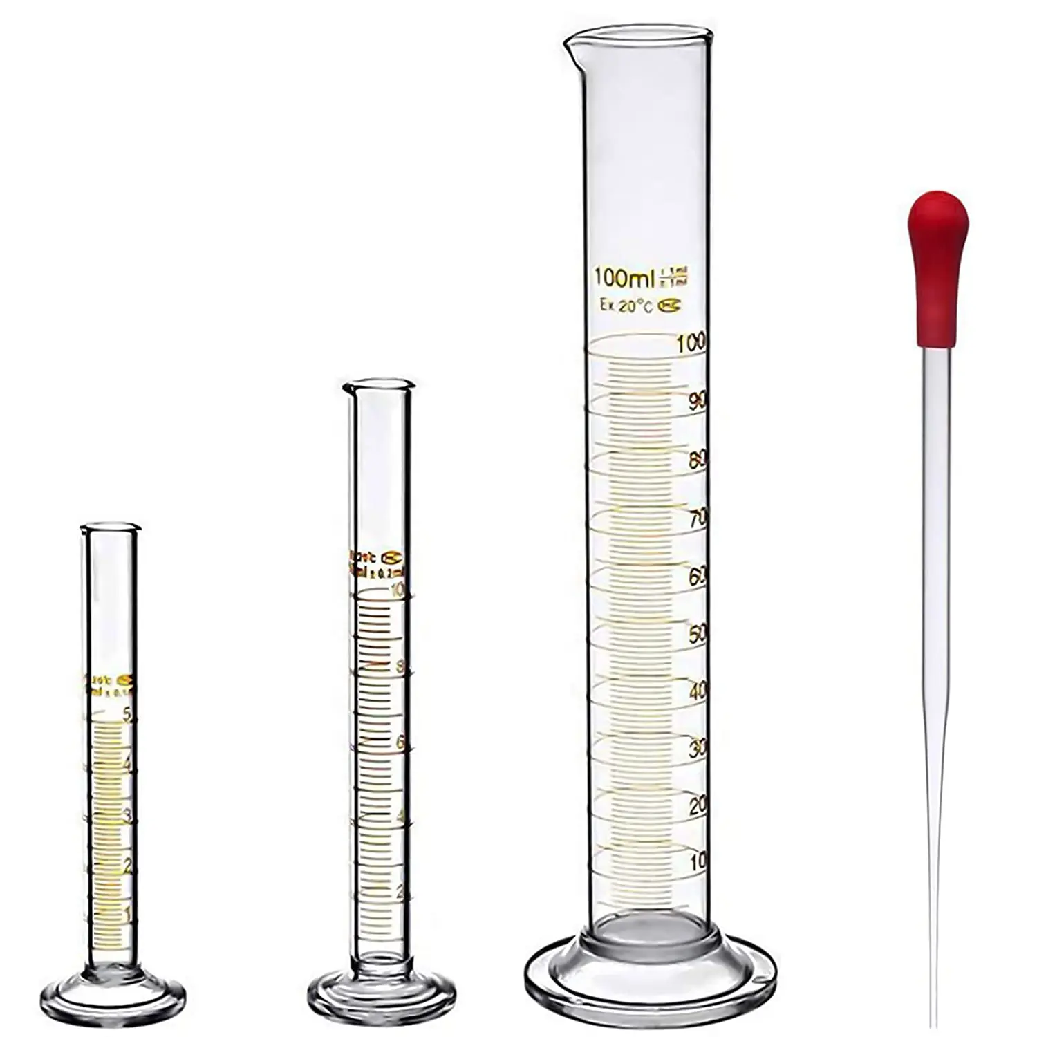 Laboratory Glassware Measuring Cylinder 500ml Glass Cylinder with Graduation